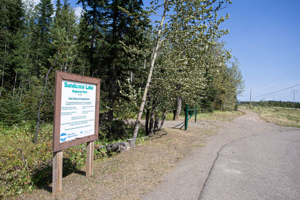 A sign at Sundance Lake Park