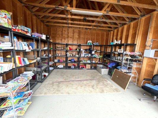 Inside the Share Shed at North Peace Regional landfill